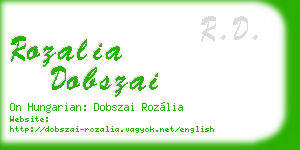 rozalia dobszai business card